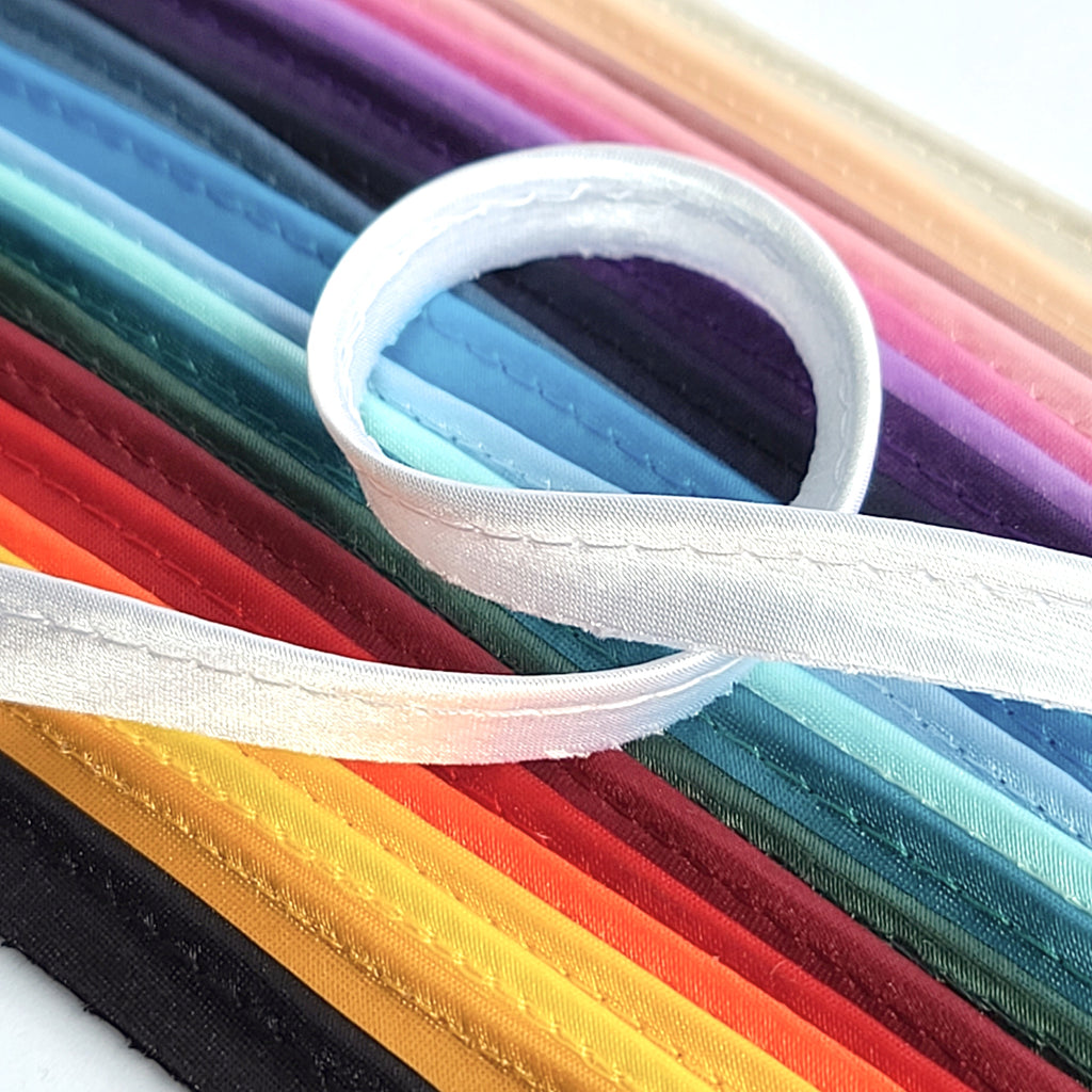 Satin piping cord 2mm wide insert trim - 22 colours