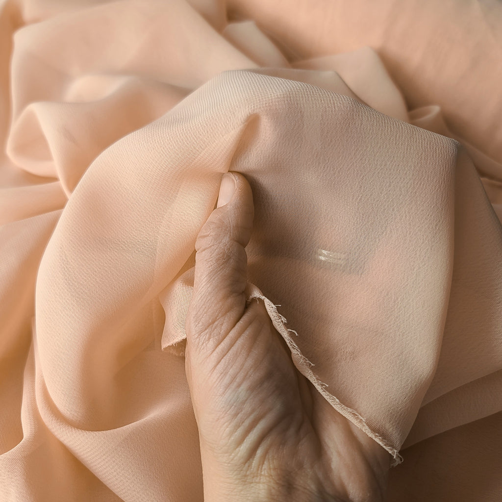 Apricot Chiffon Fabric