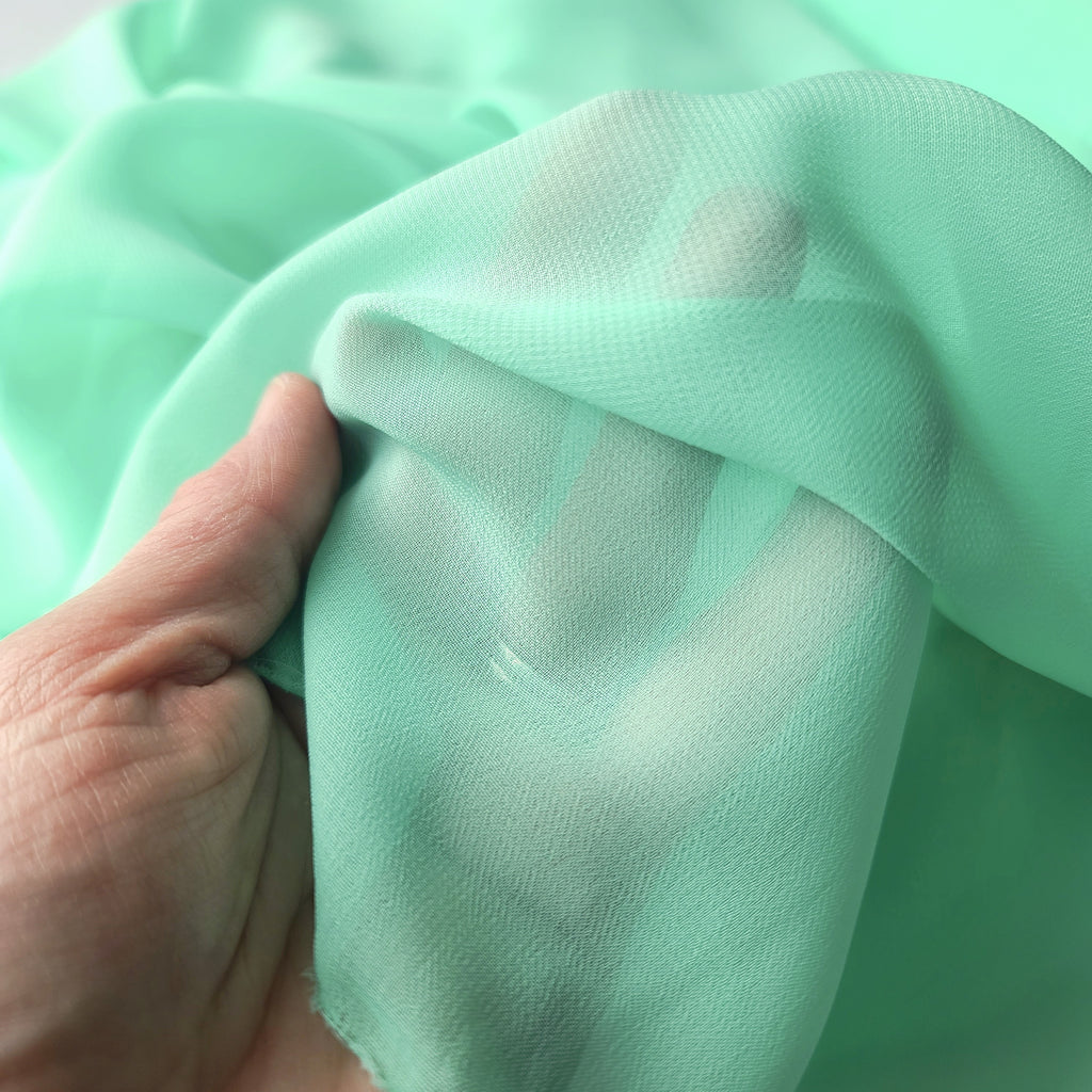 Aqua Green Chiffon Fabric