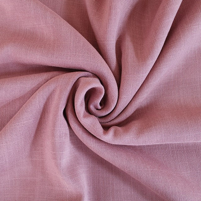 Dusky Pink Viscose Slub Stretch Woven Fabric