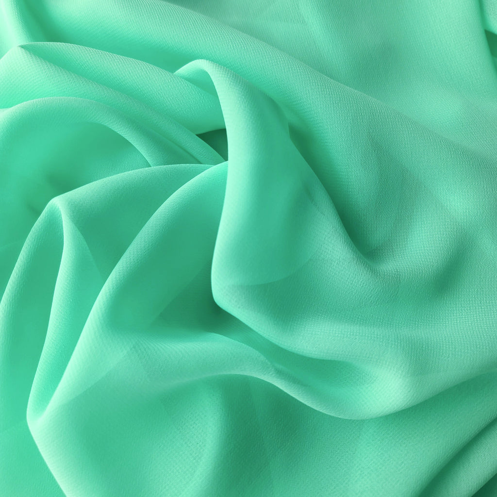 Aqua Green Chiffon Fabric